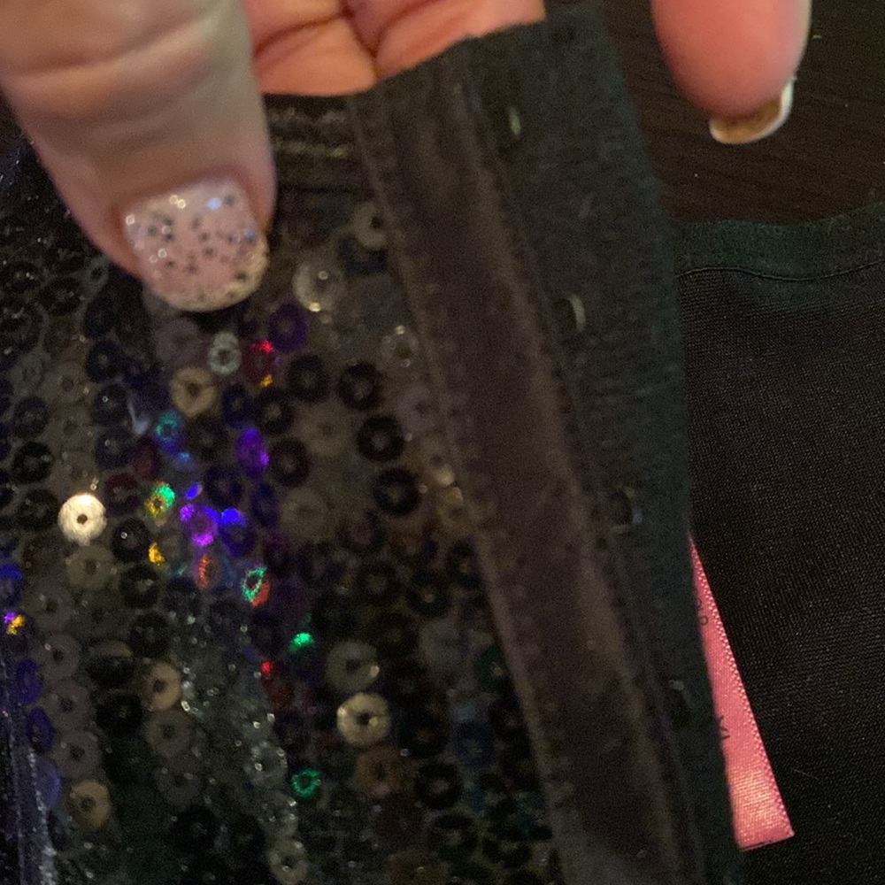 Black, sequin, corset top - Picture 7 of 9